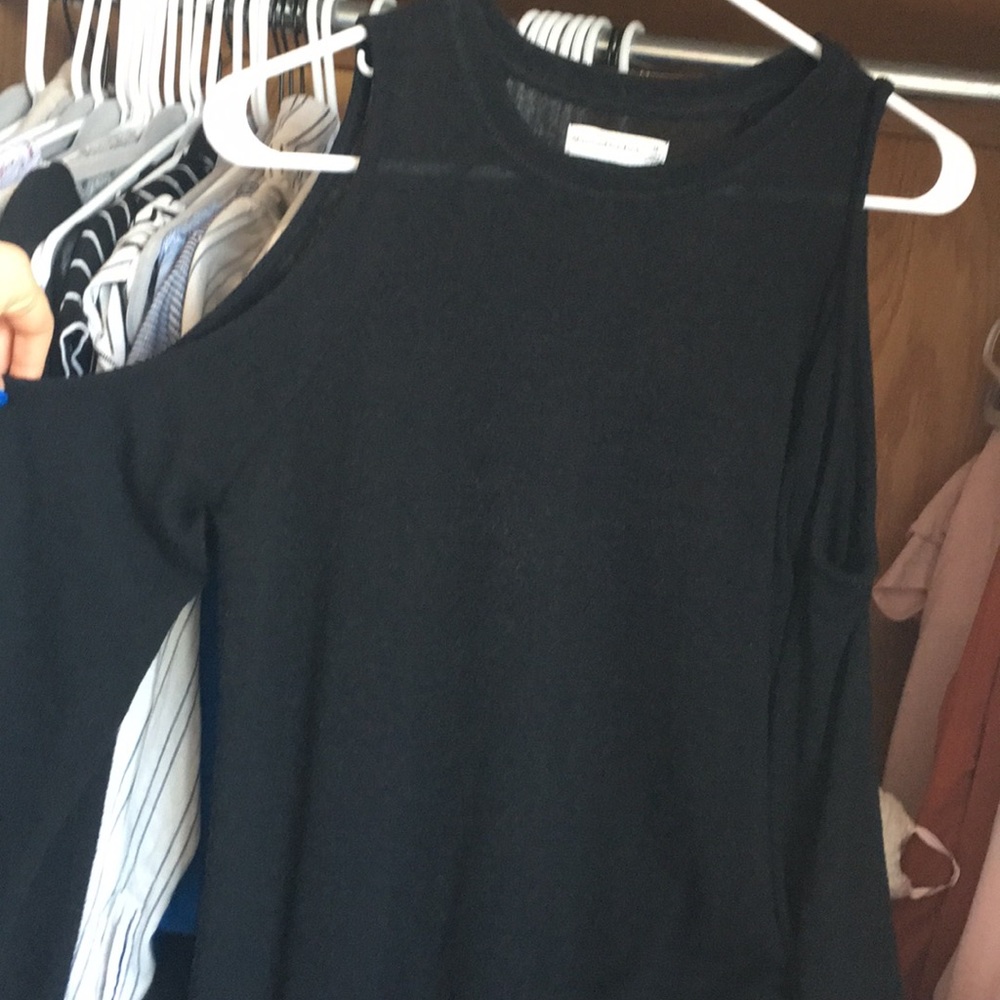 Cold shoulder sweater